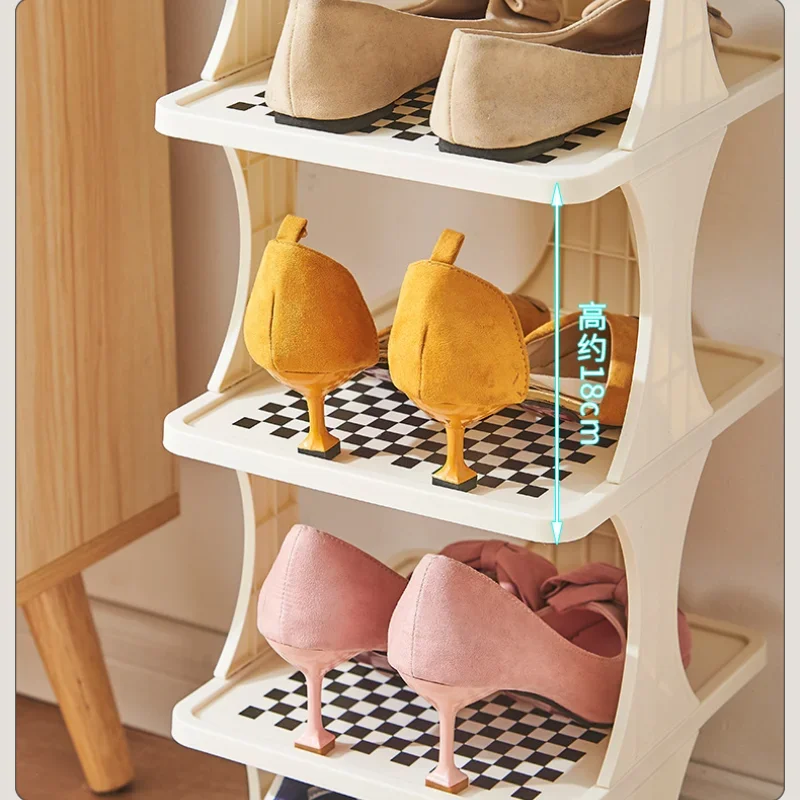 Simple Shoes Cabinet Multi-layered Shoe Rack Organizers Box Dormitory Doorway Shoe Shelf Plastic Slippers Cradle