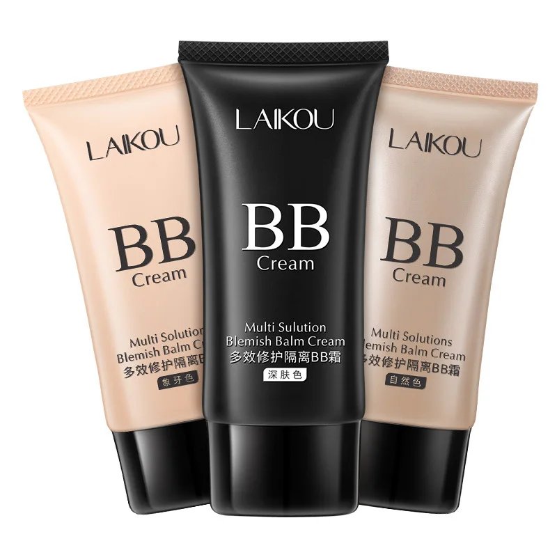 LAIKOU-BB Cream corrector, base de maquillaje Natural oscuro, Cosméticos ligeros, hidratante, Multi Sulution, bálsamo para imperfecciones