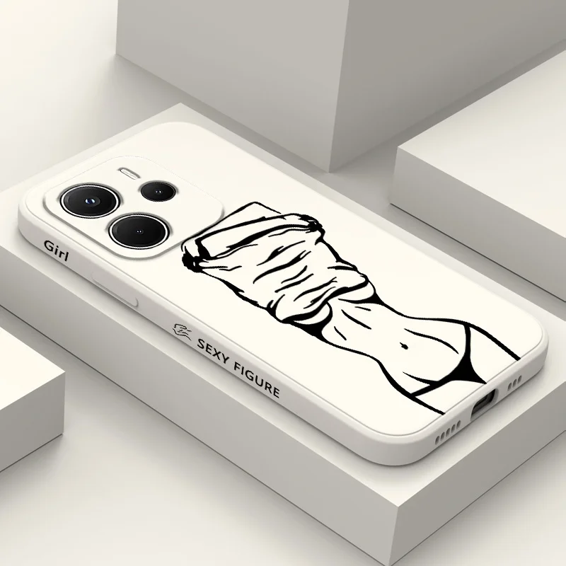 

Enchanting Figure Phone Case For Xiaomi Redmi Note 14 13 12 12S 11 11S 10 10S 9 9S 15 15C 14C Pro Plus 4G 5G Liquid Silicone Cov