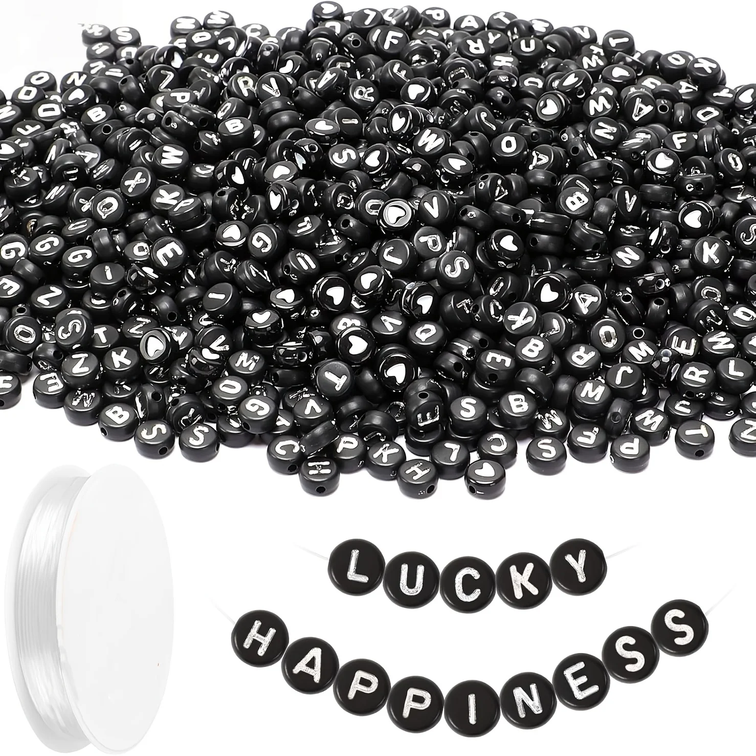 350Pcs Letter Beads…