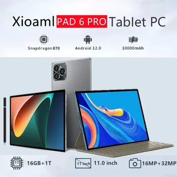 Tablet PAD 6 PRO Android 12, 16 Go + 1T, 11 pouces, Snapdragon 2024, 10 cœ,, 5G, WiFi, 870, original ipad air