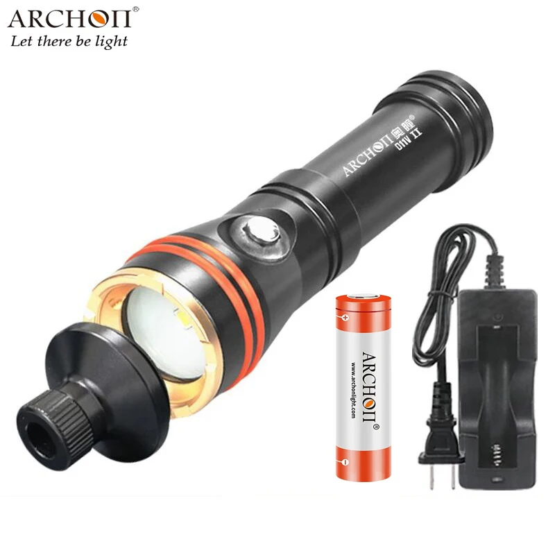 

ARCHON D11V II Diving Video Light dive Torch 1200 Lumens Underwater 100m Waterproof Dive Photography Flashlight