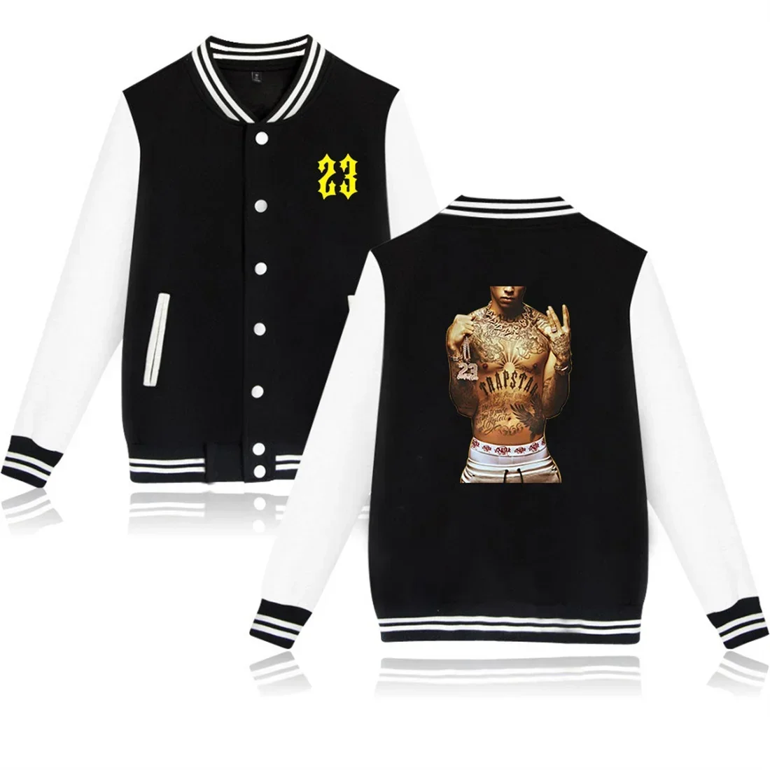 

Rapper Central Cee Baseball Jacket Women Men Bomber Jacket Outerwear Streetwear Hip Hop Baseball Uniform Casual Sportswear