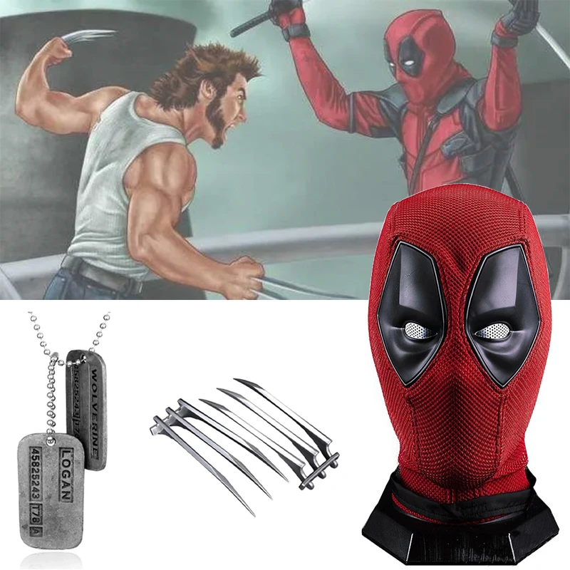 Anime Deadpool maska Wolverine Claw Cosplay najlepszy przyjaciel akcesoria dla dorosłych kask na całą głowę Halloween karnawał kostium imprezowy