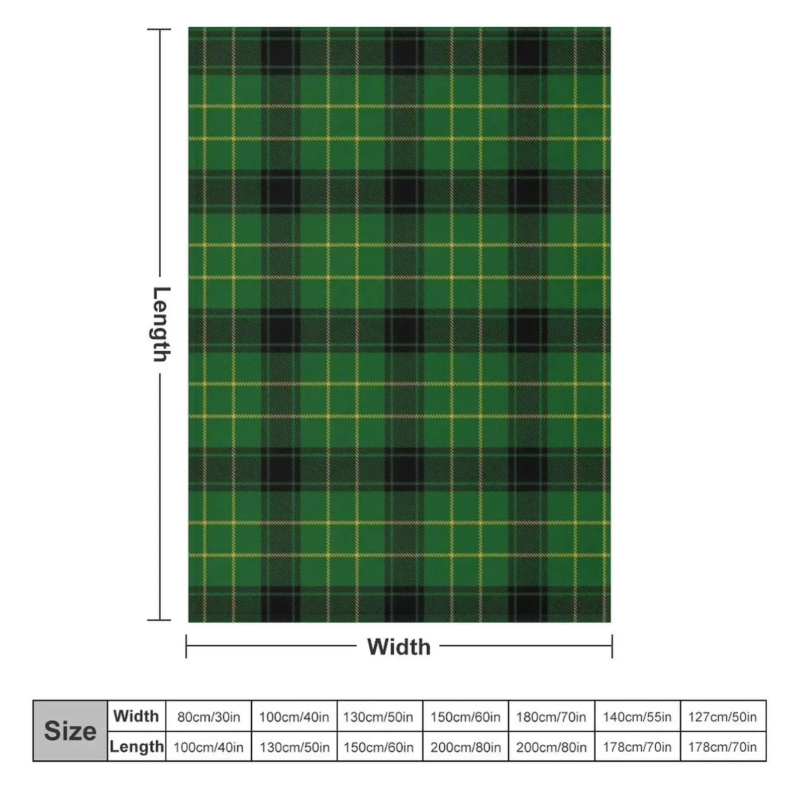 Arthur or MacArthur Clan Family Tartan Throw Blanket couch cozy soft plush fuzzy picnic outdoor blanket