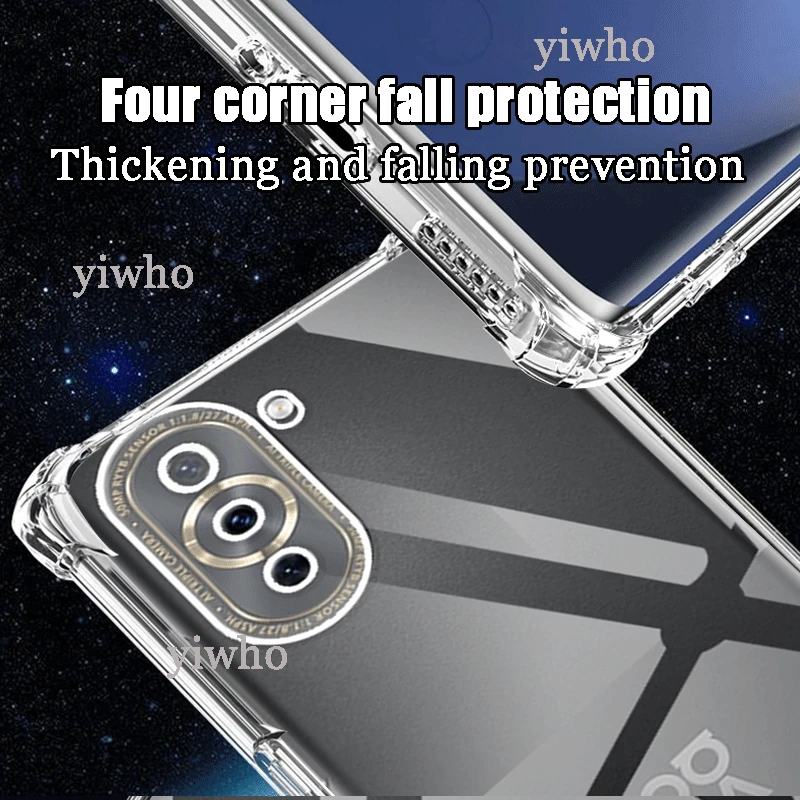 Transparent Clear Silicone Shockproof TPU Cover for Huawei Huawai Nova 10 Pro Nova10 1new Thickened Protective Case 9 8 SE Z 8i