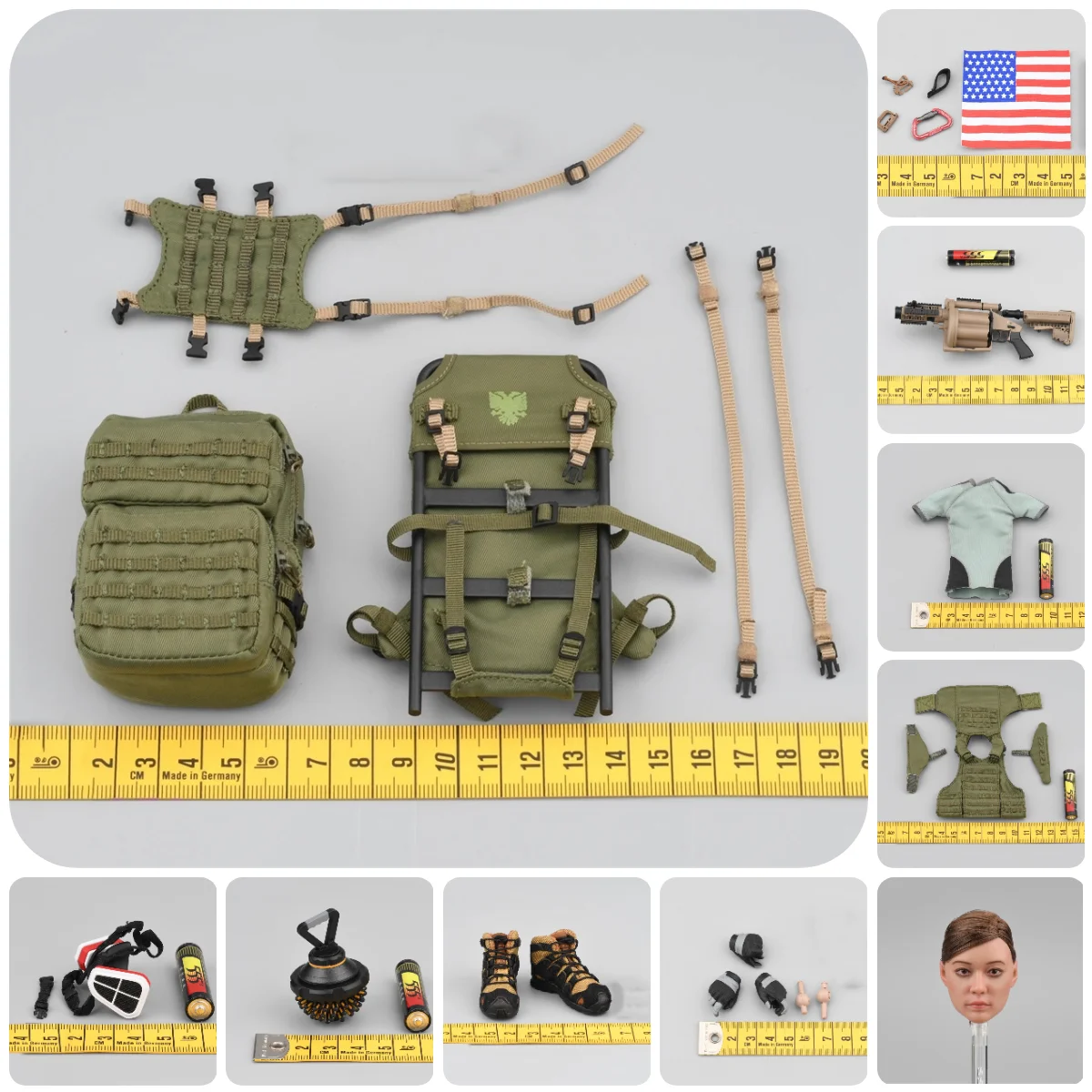 للبيع 1/6 Soldierstory SSG009 الجندي أنثى وكيل وارد عملية وحدة الجندي دمية عمل رئيس فستان سلاح الملحقات DIY بها بنفسك #1