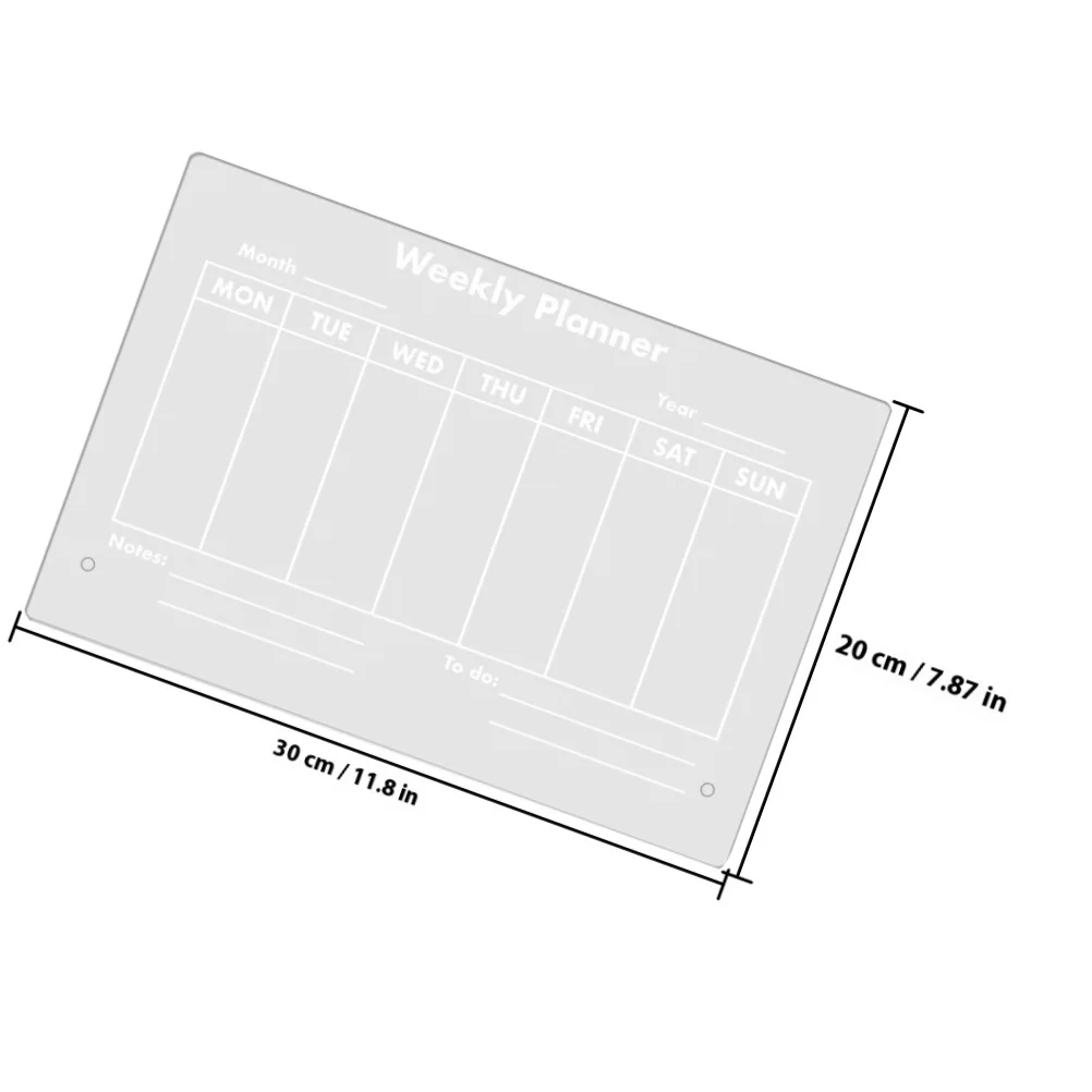 1Set Acrylic Message Board Multi-Function Erasable Note Table Board Home Office Use Office Supply Students Supply