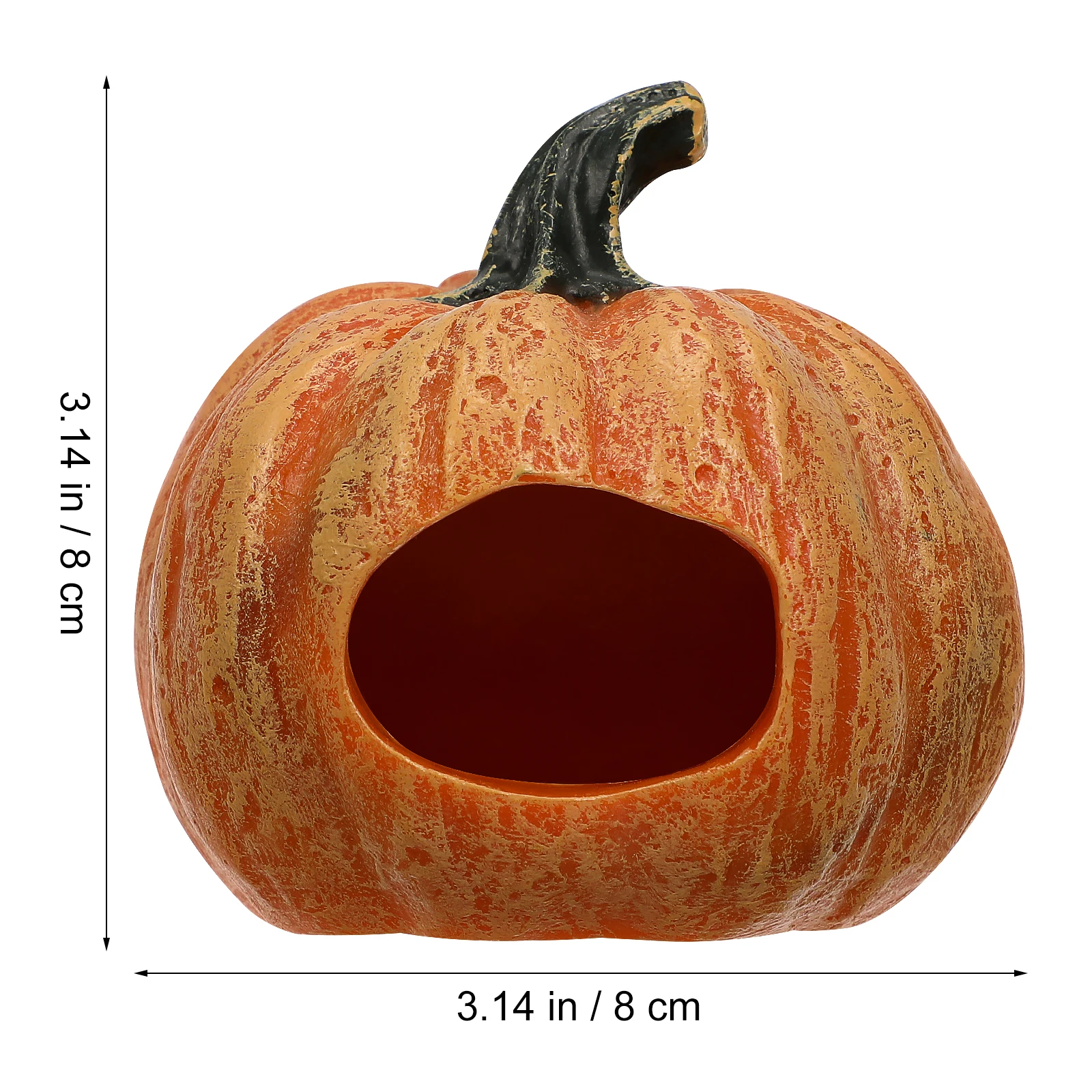 

Fish Tank Resin Pumpkin Habitat Aquarium Durable Ornament Fish Shrimp Simulation Rest Natural Decor Resin Habitat