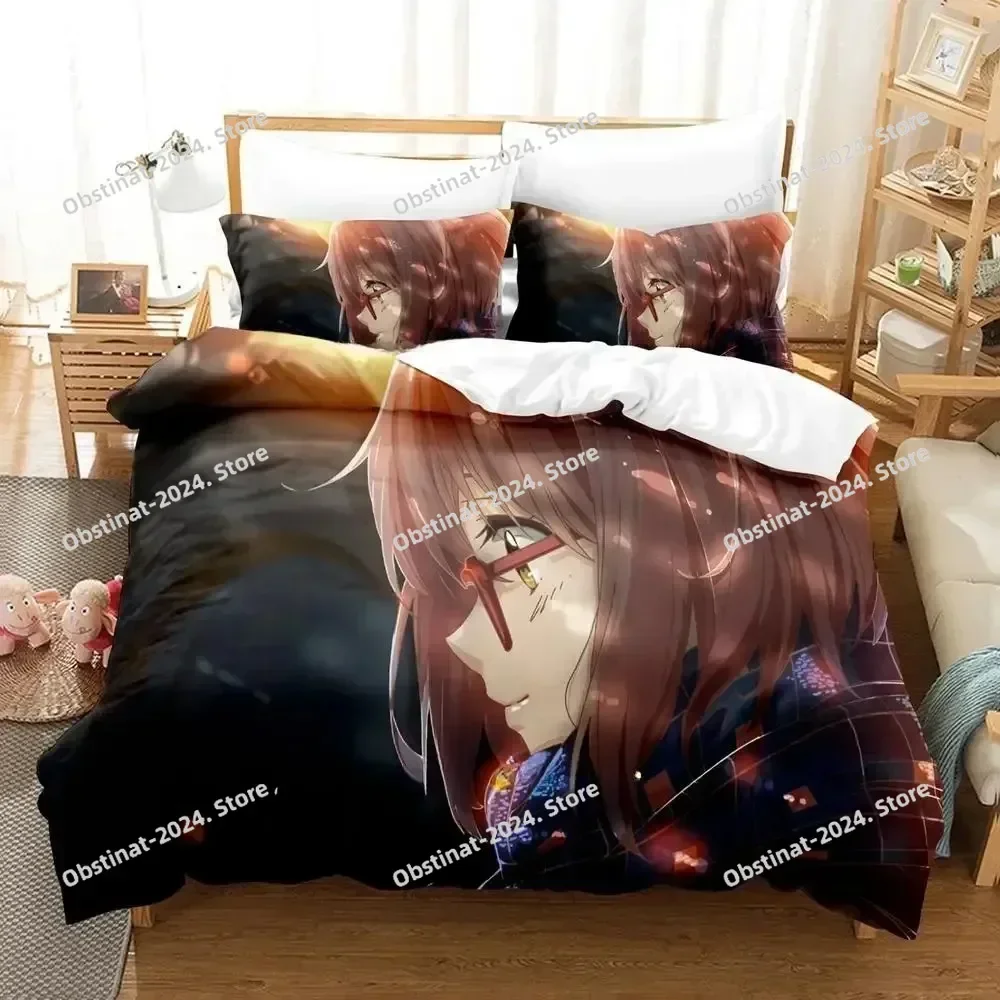 Beyond the Boundary 3D Printing Comforter Bedding Set,Duvet Cover Bed Set Quilt Cover Pillowcase,King Queen Size Bedding Set Kid