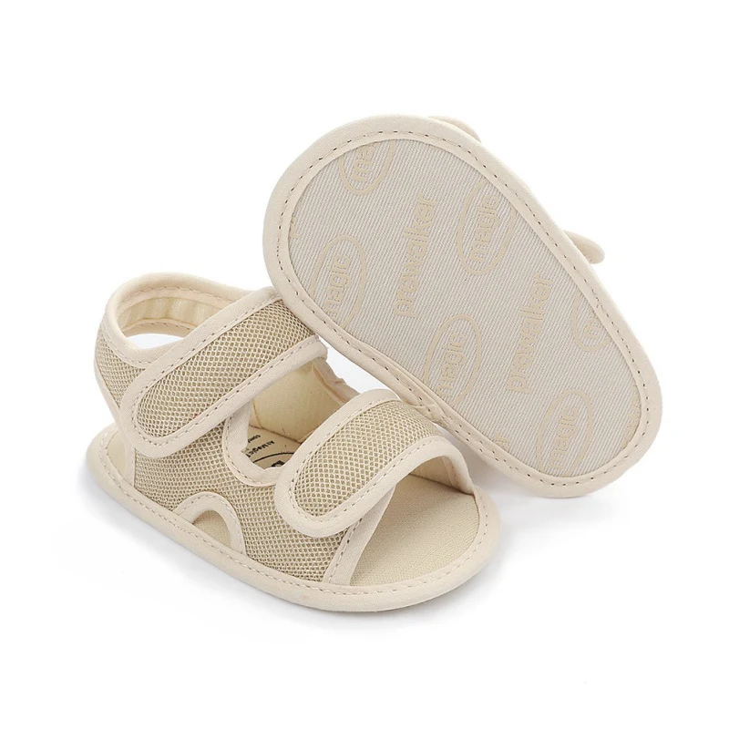 Summer Baby Shoes Newborn Boys Girls Soild Color Breathable Anti-Slip Soft-sole Sandals Infant Toddler First Walkers