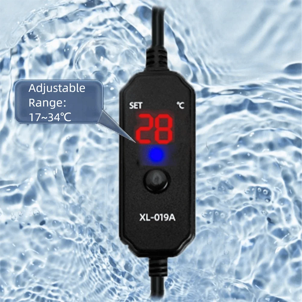 17-34 ° C حوض السمك سخان غاطسة شاشة ديجيتال قابل للتعديل التحكم في درجة الحرارة سخان خزان الأسماك 25 واط-75 واط #3