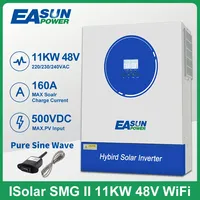 EASUN POWER Soalr Inverter 11KW 8.5KW MPPT 160A 500VDC PV Input 220VAC 48VDC 11000W 8500W Pure Sine Wave hybrid With WiFI BMS