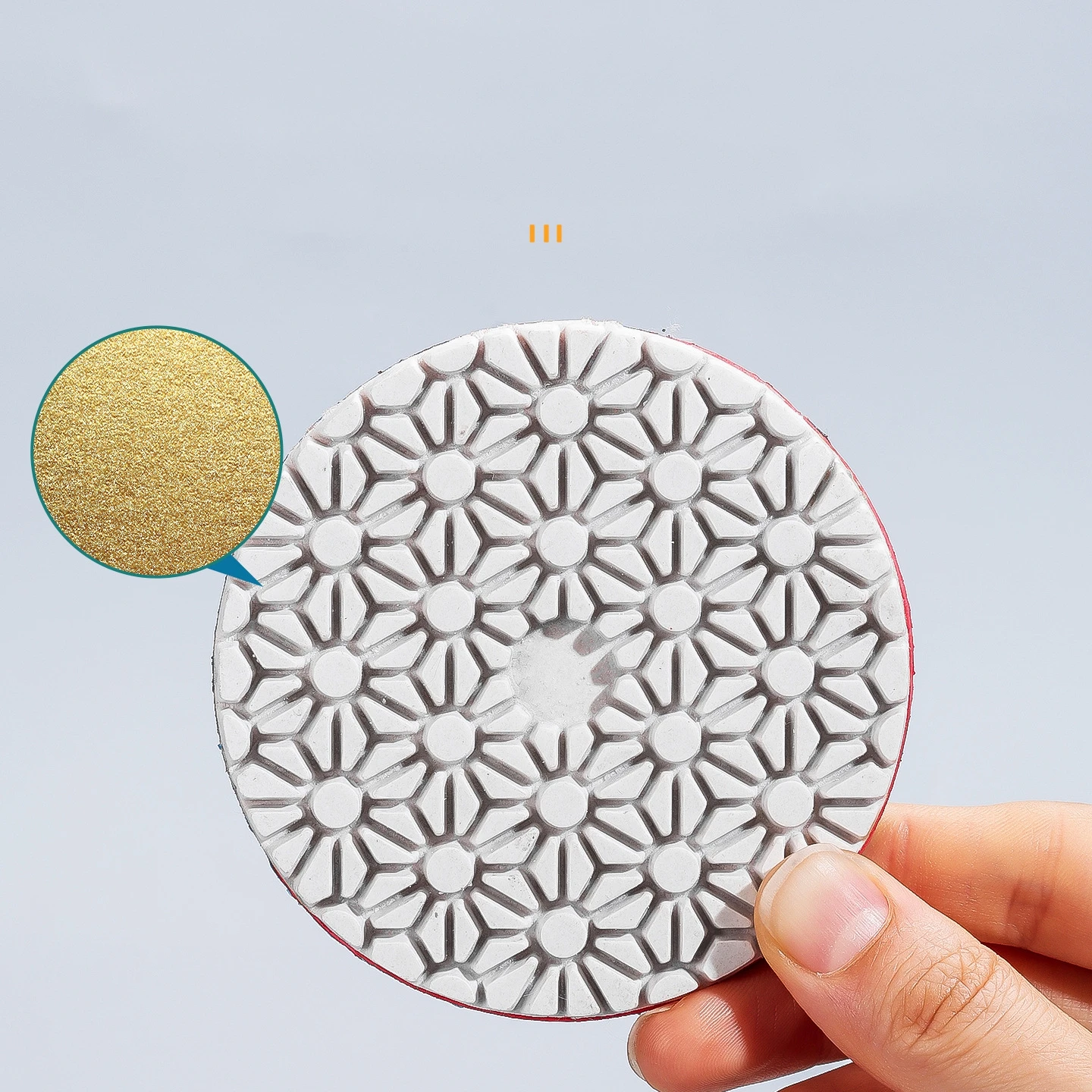 قرص تلميع تشذيب الحجر المتكامل، وسادات تلميع الماس، عجلة طحن الأحجار الكريمة من الجرانيت والرخام، وسادات تلميع رطبة وجافة