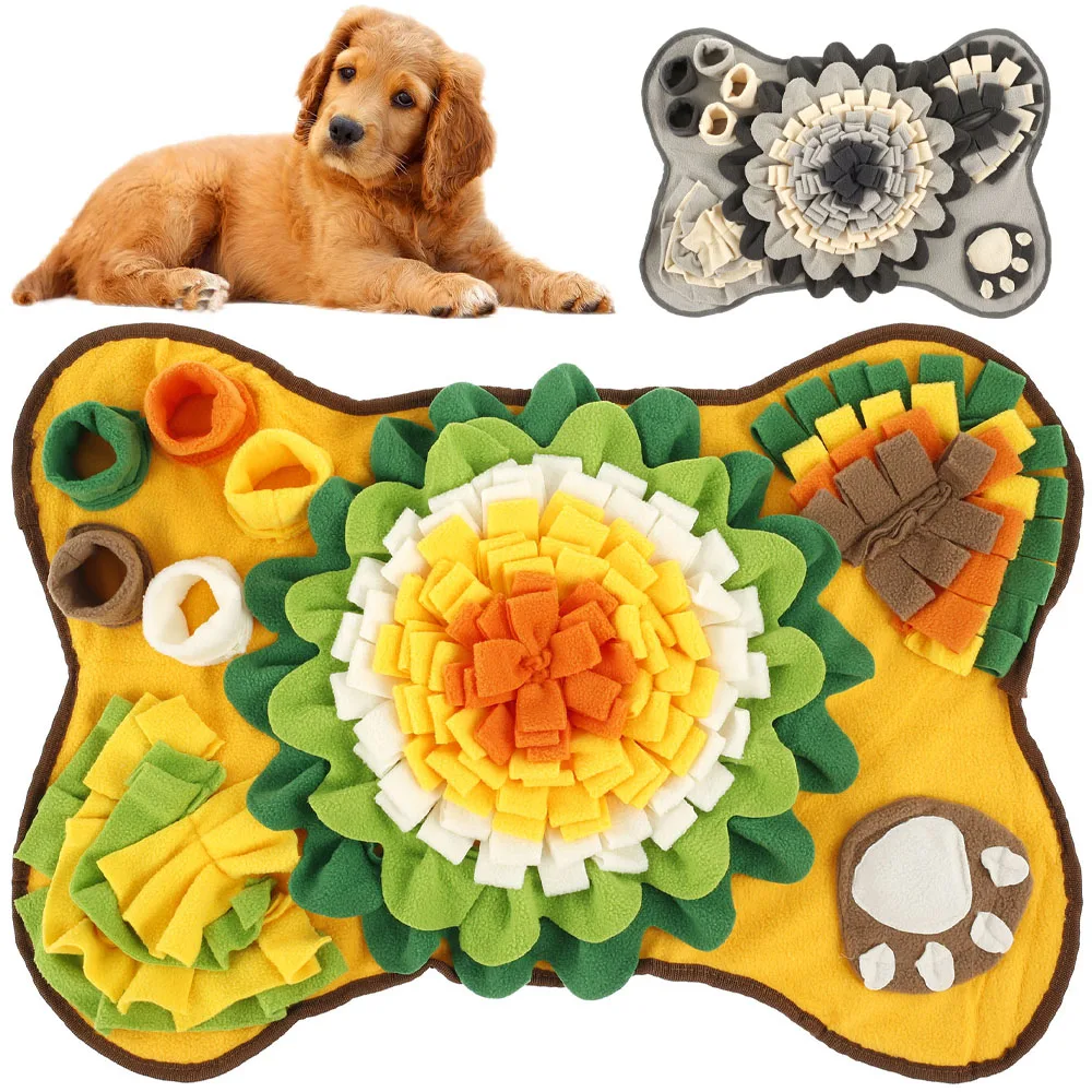 สุนัข Snuffle MAT Foraging กลิ่นการฝึกอบรมผ้าห่มสัตว์เลี้ยง Interactive การฝึกอบรมและความเครียด Sniff Feeding MAT Treat MAT ของเล่นสุนัข