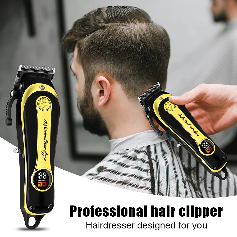 Машинка для стрижки волос Золотая беспроводная домашняя стрижка, набор из двух предметов, профессиональная электрическая машинка для стрижки волос, перезаряжаемый триммер для мужчин