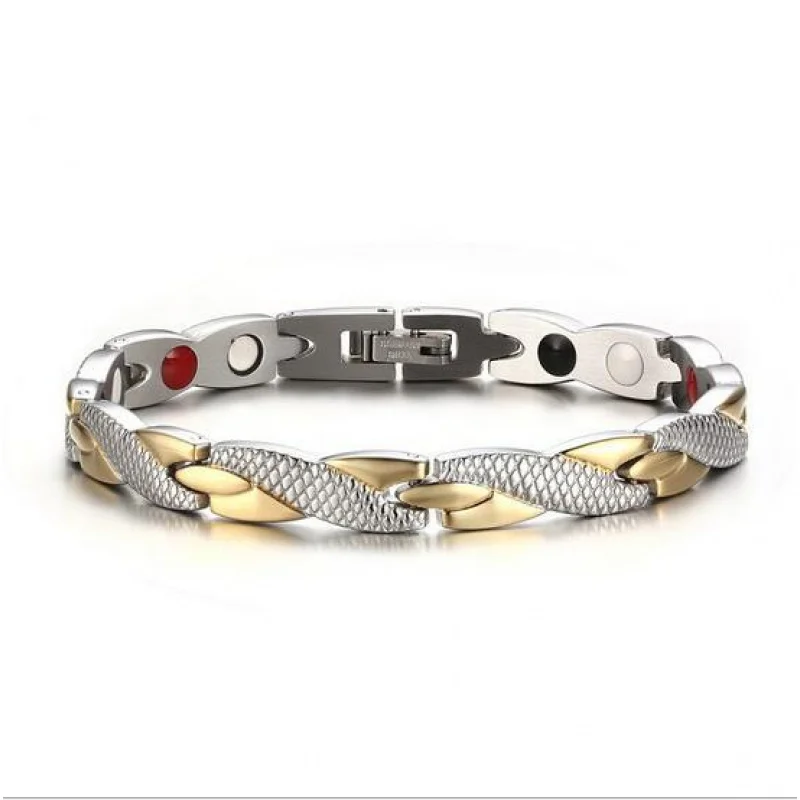 

Customized European and American Women's Magnetic Bracelet Stainless Steel Magnetic Energy Bracelet