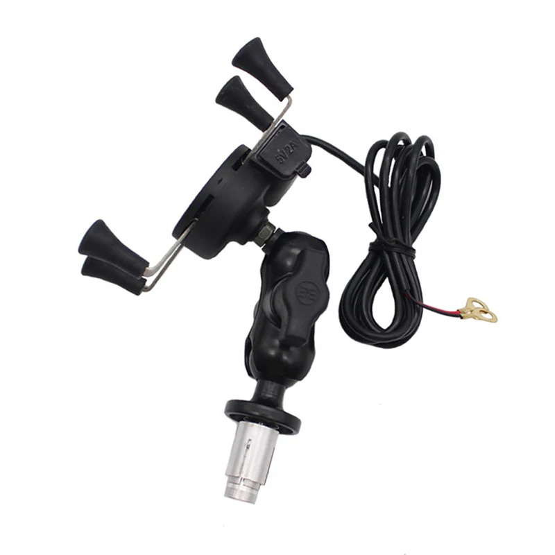 العالمي للدراجات النارية حامل هاتف شوكة الجذعية جبل لتحديد المواقع والملاحة قوس مع USB شحن سريع لسيارات BMW HONDA CBR600 F4i CB400