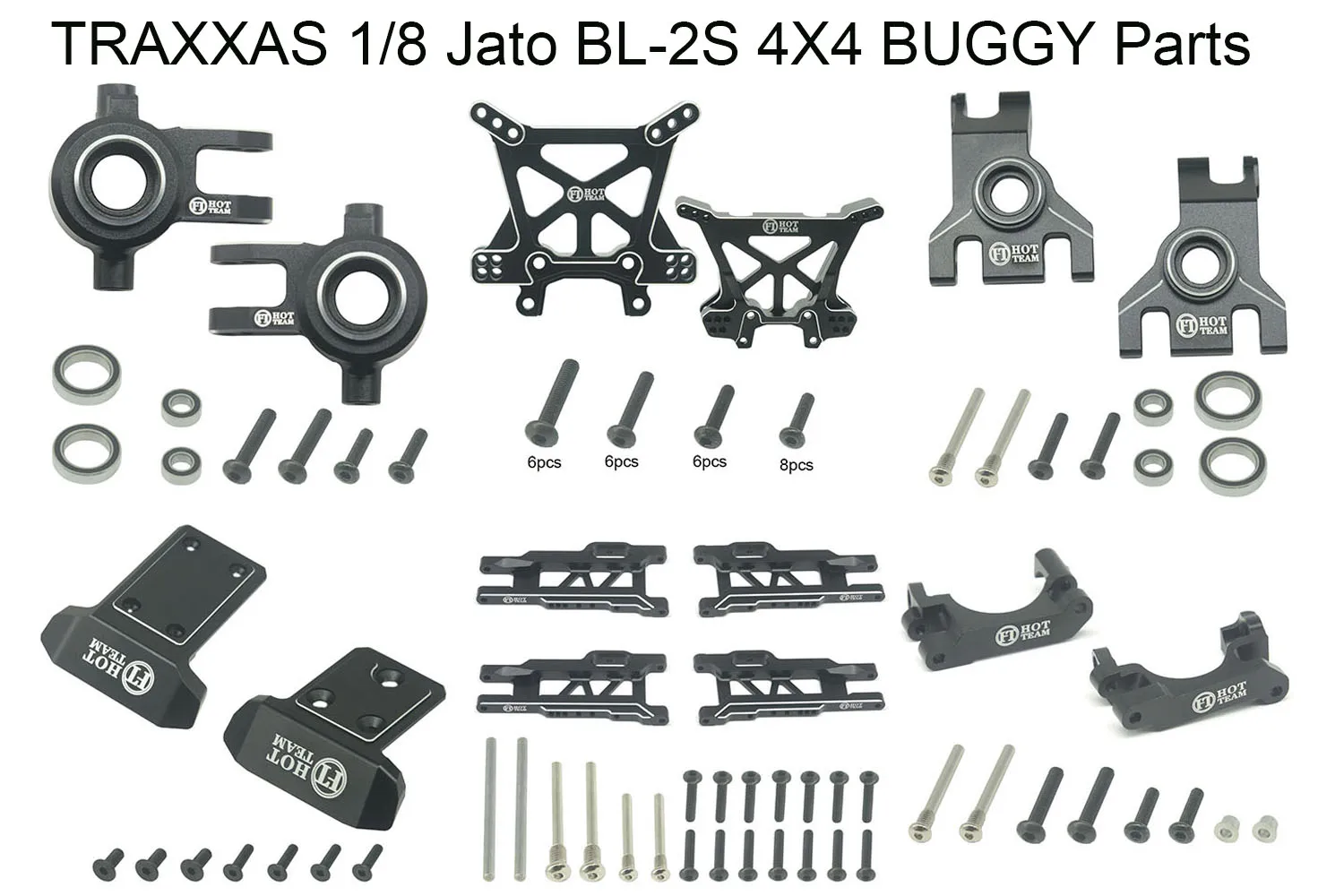 

Алюминиевые детали Hot Team для TRAXXAS Jato 1/8 4x4, бесщеточный BL-2S, детали радиоуправляемого автомобиля
