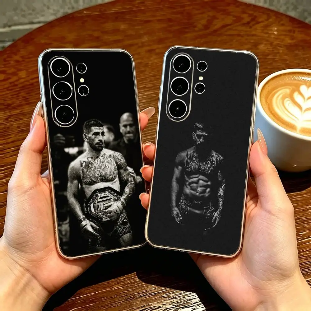 Fighter I-Ilia Topuria Phone Case Transparent Silicone Soft For Samsung S25,S24,S21,S22,S23,S30,Ultra,S20,Plus,Fe
