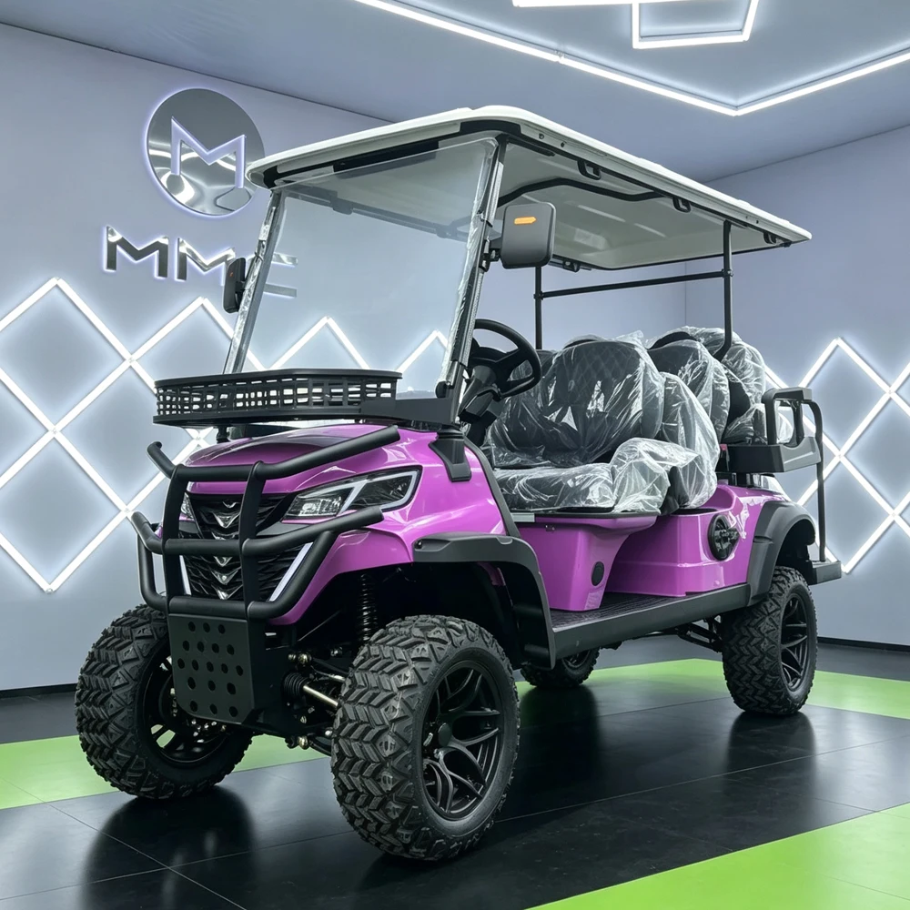 2026 New Energy Luxury 6 Seater Club Car Customized 5KW/7.5KW AC Motor Lithium Battery 50mph Lift Off-Road Electric Golf Cart
