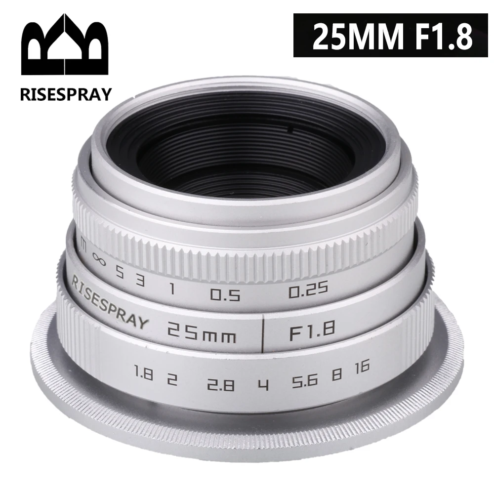 MINI 25mm f/1.8 APS-C CCTV Lens+Adapter Ring for NIKON1 EOSM Sony E  Fuji Fujifilm X Olympus Panasonic APS-C Mirrorless Camera