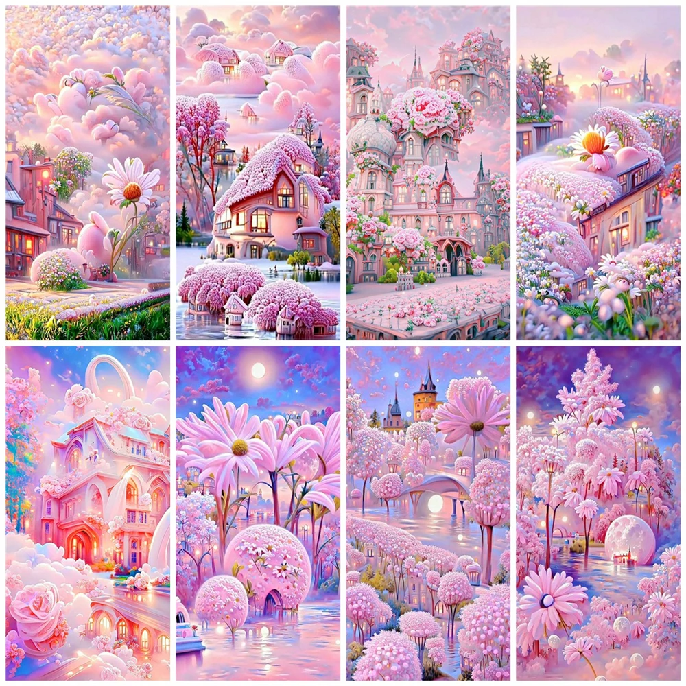 Le Huacan 5D Diamond Painting Fantasy Pink Tree Une Création Artistique pour Votre Maison