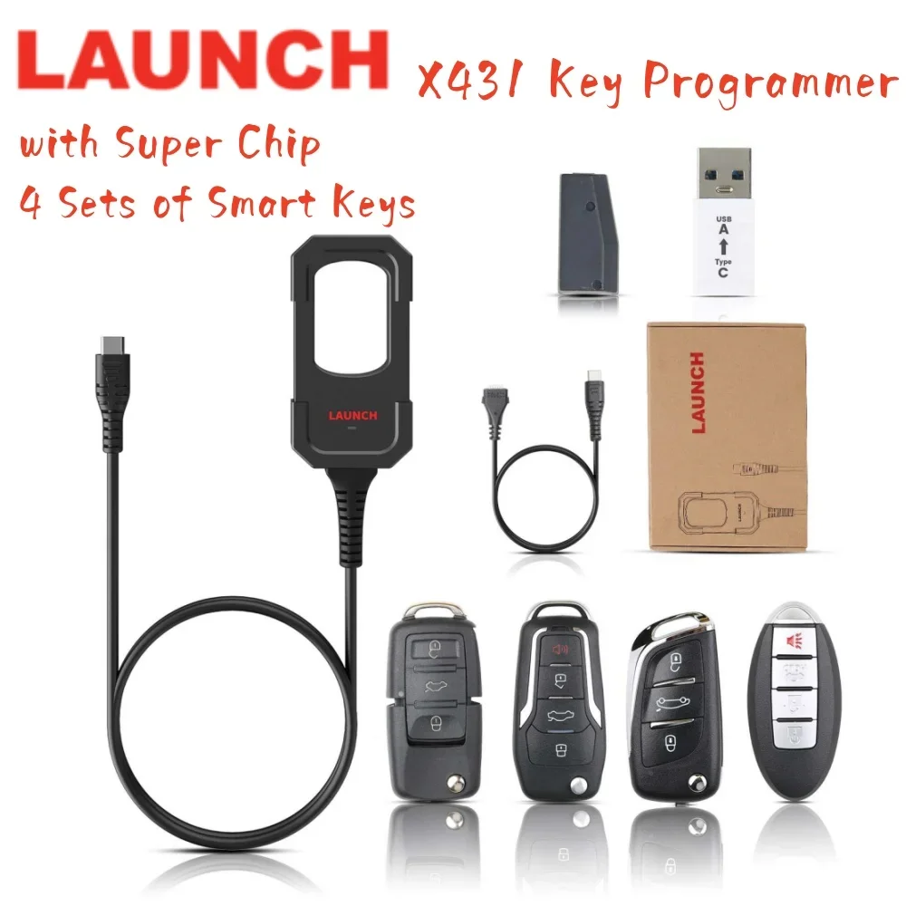 LAUNCH X431 Key Programmer with 4 Chip Keys IMMO Programming Tools work with X431 IMMO ELITE/PLUS/PAD V...