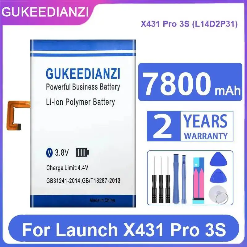 

Долговечная надежная сменная батарея для планшета Launch X431 Pro 3S L14D2P31, 7800 мАч