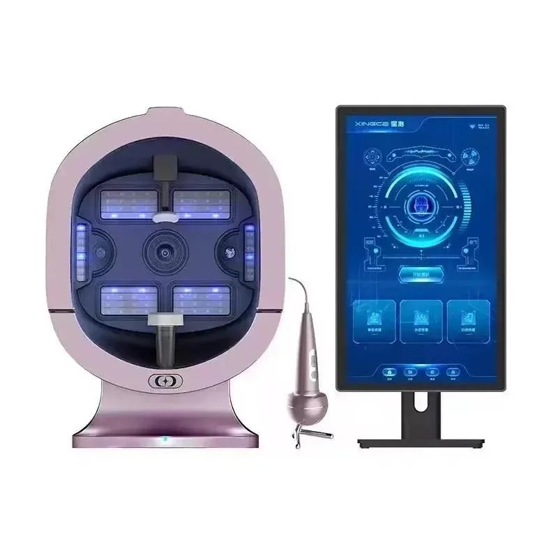 

Full Face Skin Analyzer with 3D Imaging 36 Million Pixel X5Pro Facial Analysis Machine Skin Moisture Scalp Detection For Salon