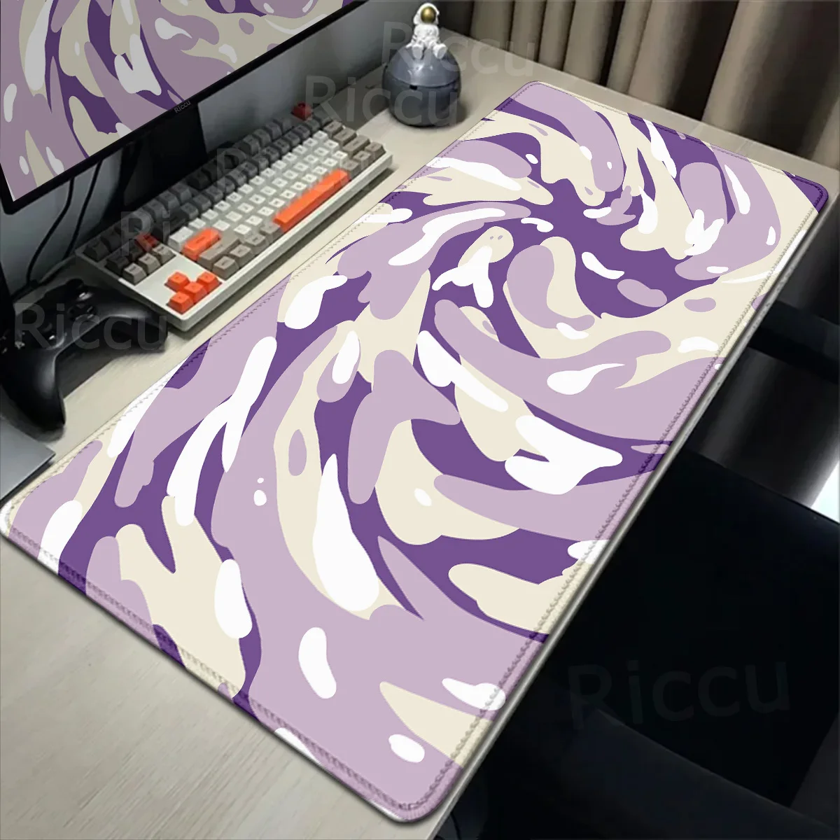 Blue And White Strata Liquid Gaming Mouse Pad Large Gamer Office Accessories Computer Mousepad Rubber Mausepad Keyboard Desk Mat