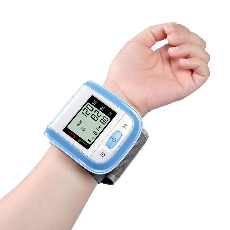 JYouCare Portable Wrist lcd Medical Blood Pressure Monitor Automatic Digital Sphygmomanometer Heart Rate Pulse Tonometer Monitor