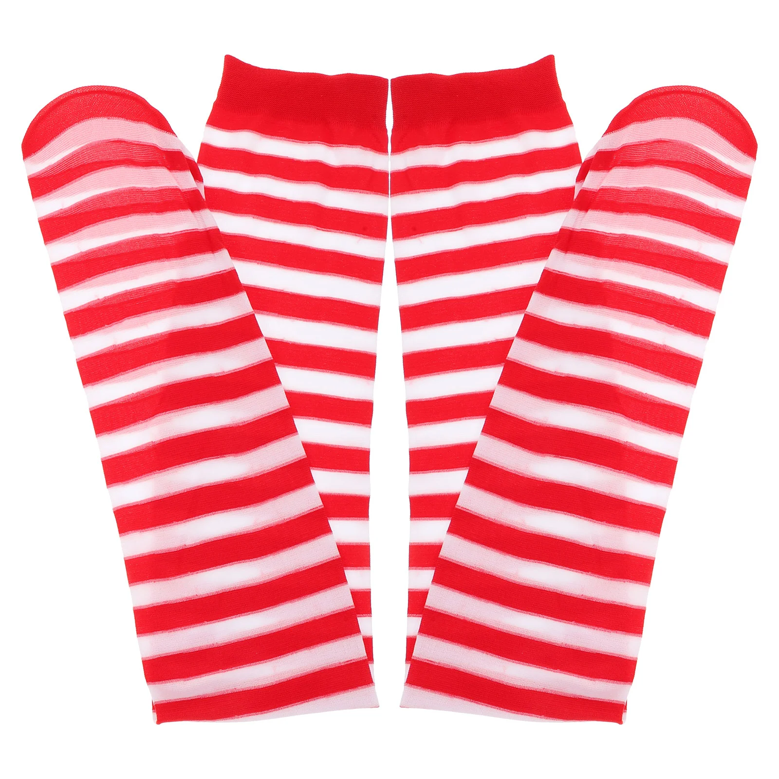 

Christmas Stockings Red White Striped Over Knee Socks Thigh High Christmas Striped Stockingks Party Supplies For Girls