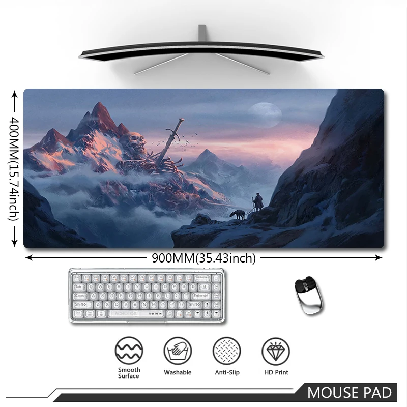 

Original Large Mouse Pad Art Mousepad Pc Gamer Accesorios Mousepads Notebook Office Carpets Speed Waterproof Table Pads 90x40cm