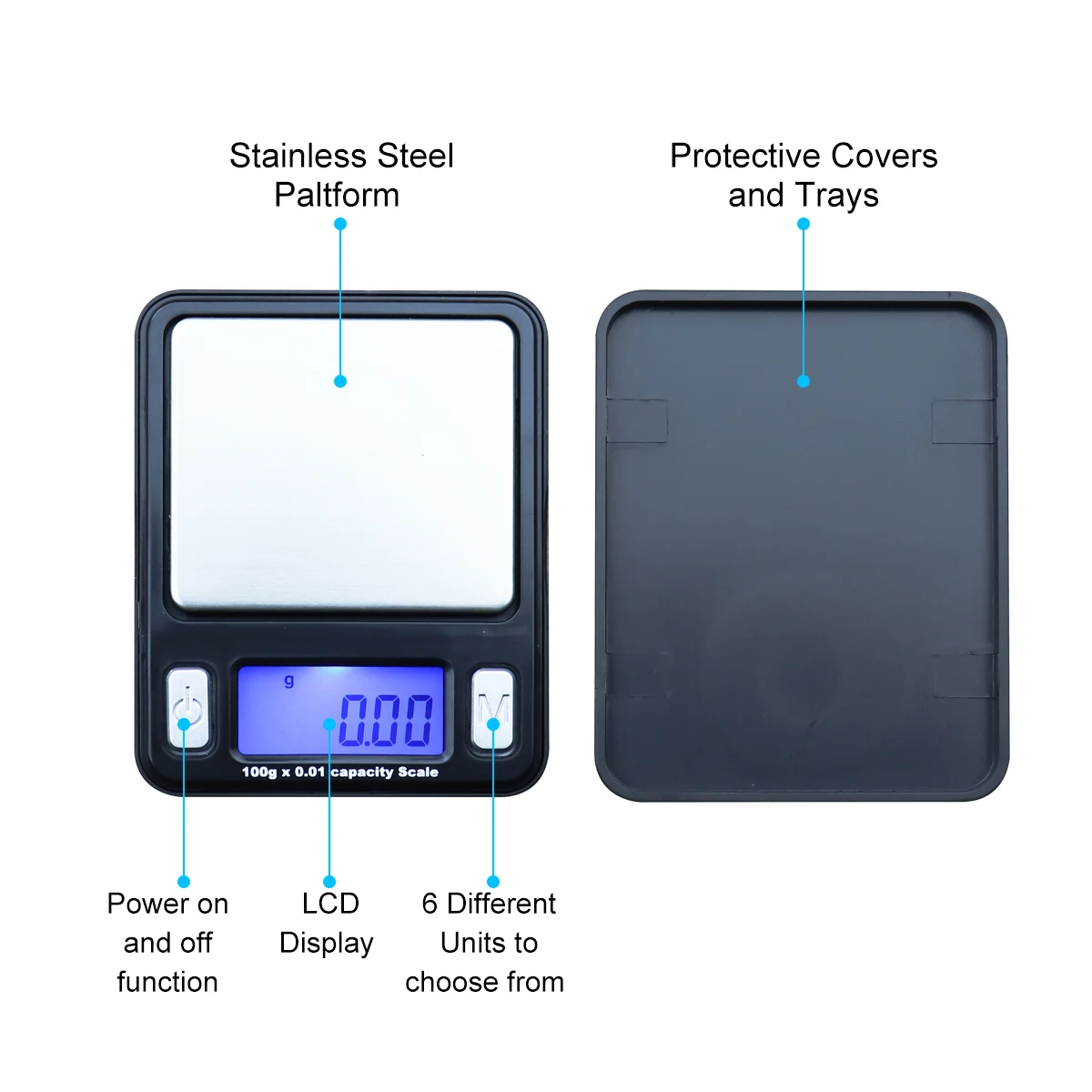 100g*0.01g Mini Electronic Digital Scale for Gold 0.01g Precision MP3 Model Balance Small Pocket LCD Display  Special Gift