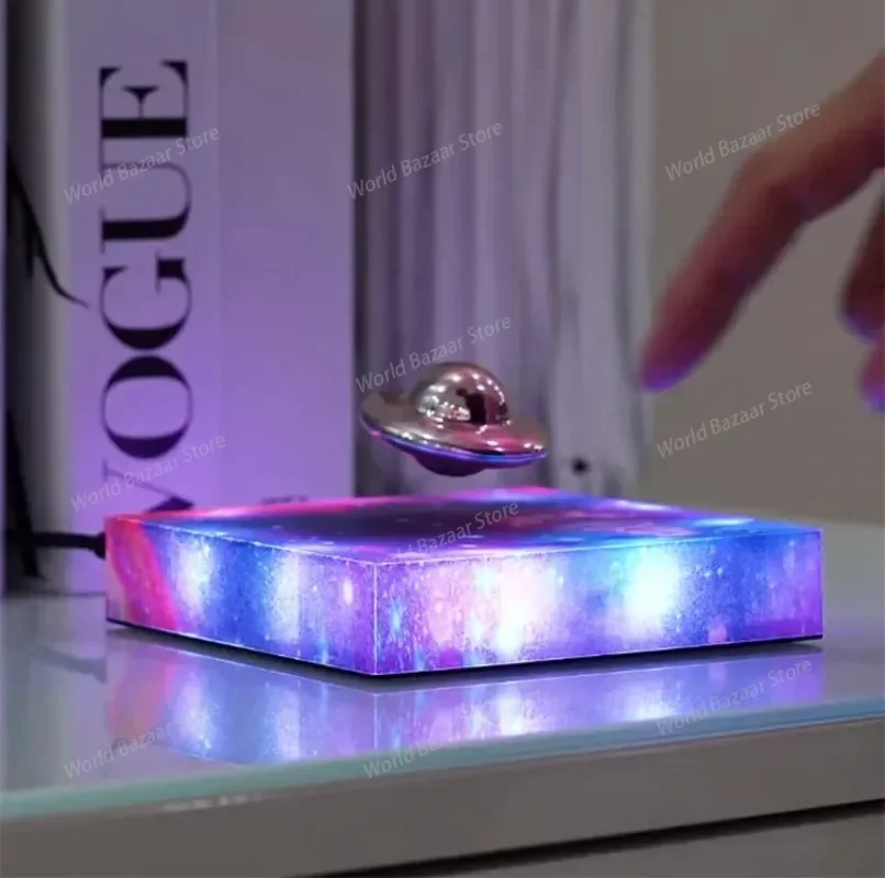 

Magnetic levitation decorative item, UFO creative black technology starry sky light that can rotate, table decorative item