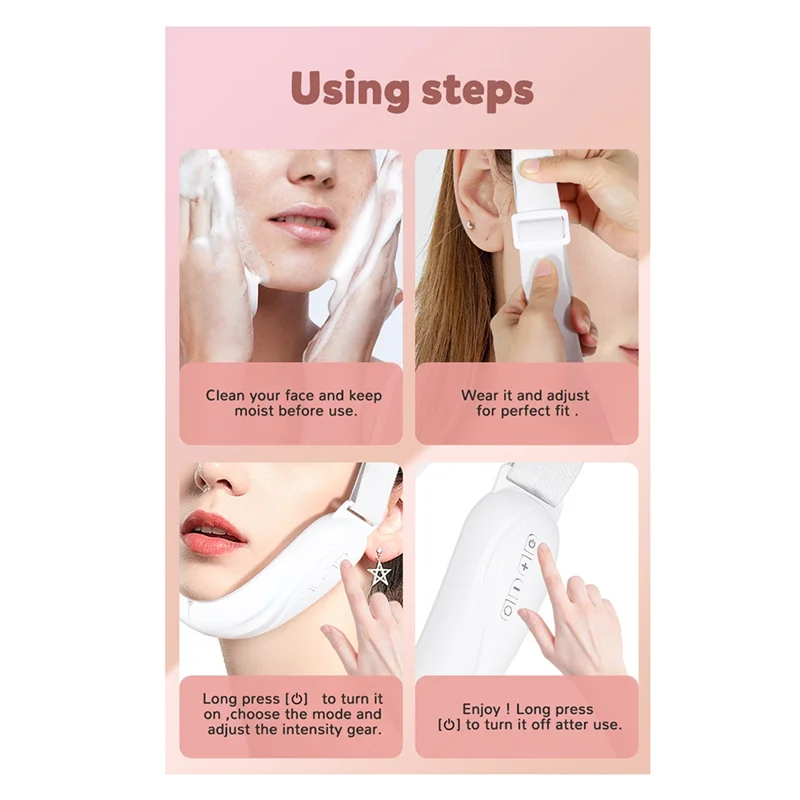 Rehausseur de beauté du visage AA20 avec Massage Lifting, compresse chaude pour raffermir le Double menton-instrument amincissant pour le visage en V