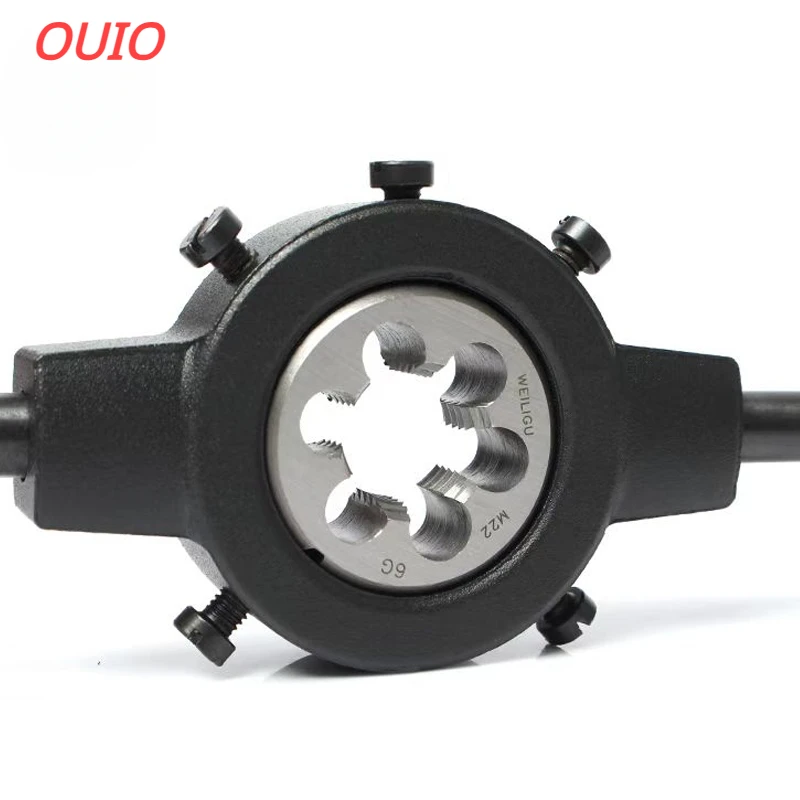 OUIO Thread Die Set M2 M3 M4 M5 M6 M10 M12 M14 M16 M18 M20 M30 High Speed Steel Die Hard Alloy Steel Round Thread Cutting Tool