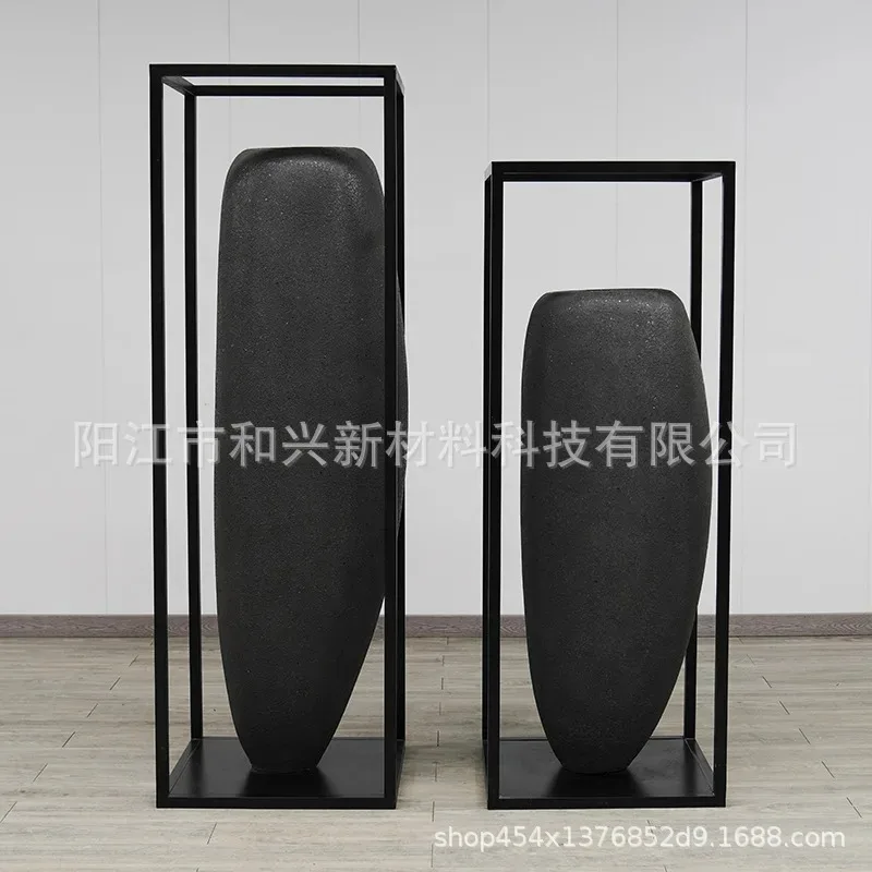 BJ-25 simple outdoor wrought iron flower stand indoor living room planting vase floor decoration ornament