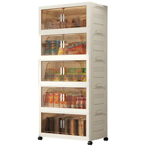 Multifunctional foldable storage cabinet Children's closet Large capacity Space Closet Organizer living room sundries cabinet