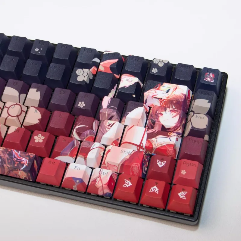 Imagem -02 - Anime Sparkle Tema Masked Girl Keycaps Pbt Keycap 120 Perfil Cherry Keycaps Personalizados Teclado Mecânico Acessório do Jogo