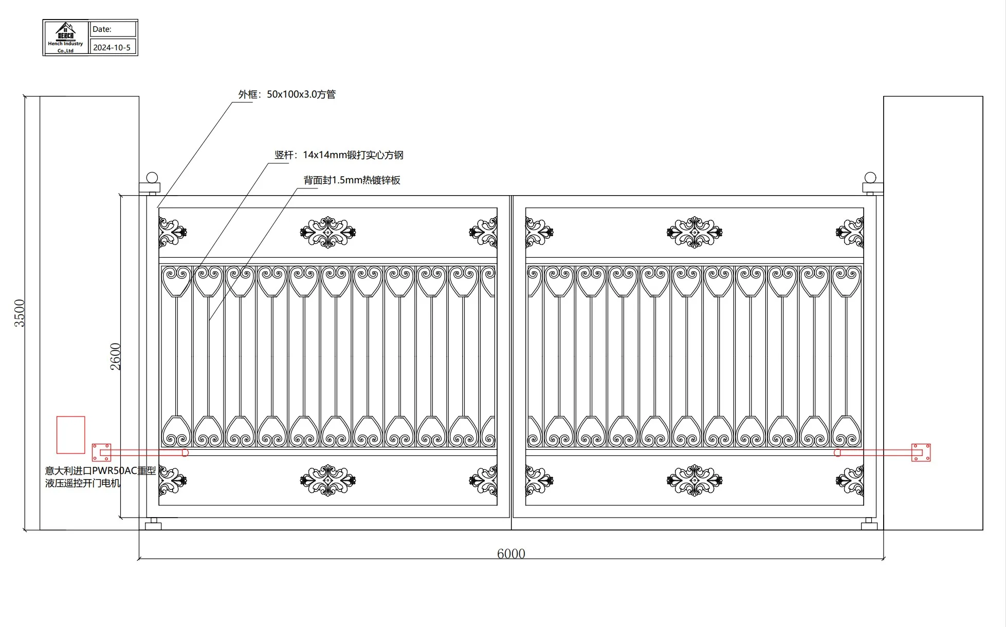 Home Garden High Quality Automatic Sliding Fence Gates Aluminum Driveway Villa Gate