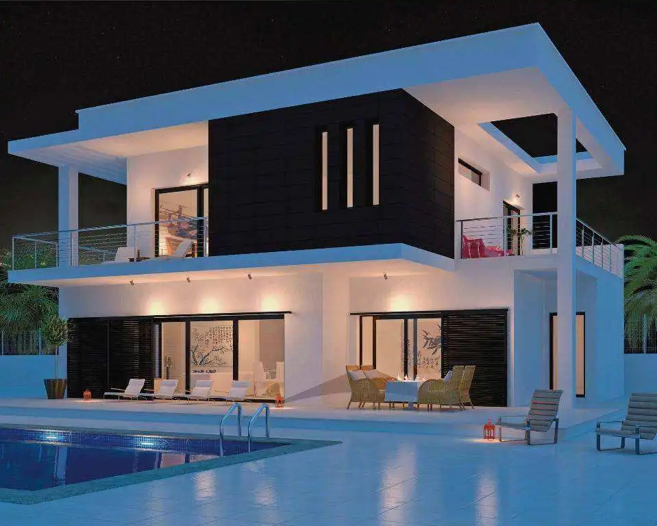 2 Storey 3 Bedroom Luxury Prefab Single Family House Portable Prefabricated House for Living Application