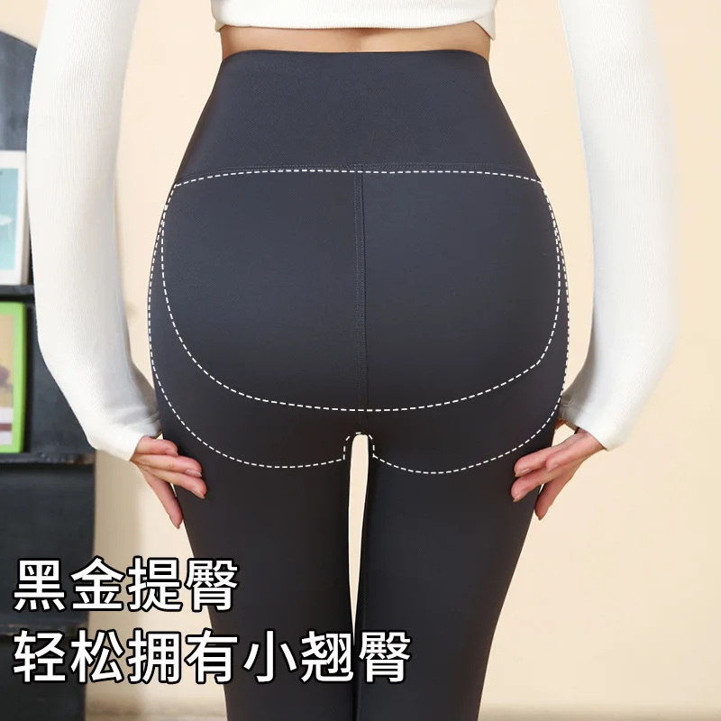 2025 New Zipper Waist Shark Pants for Women Thickened and Velvet Bottom Pants Slimming Yoga Barbie Pants Autumn and Winter