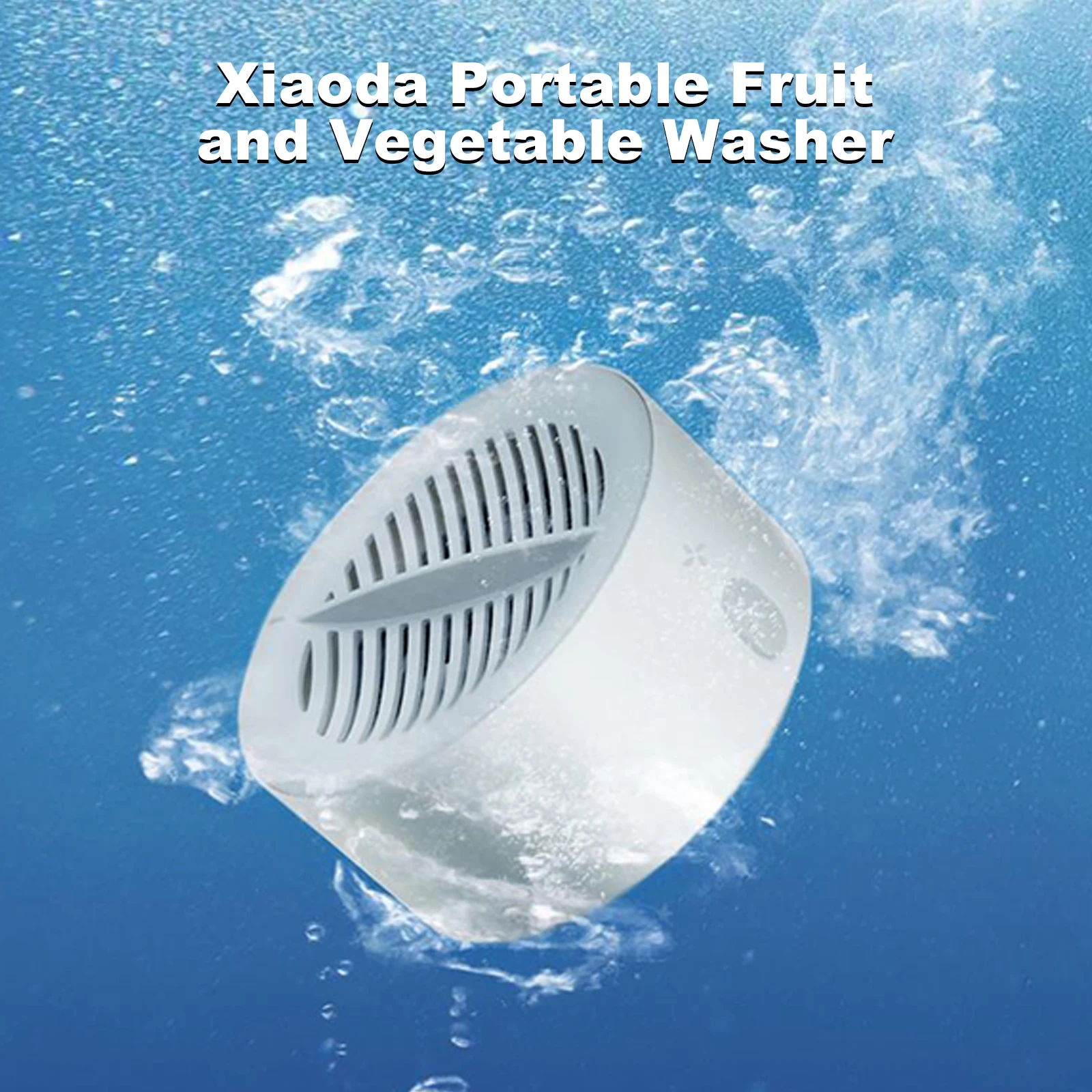 Produce Cleaner IPX7 Waterproof Vegetable Cleaning Machine with Titanium Electrolysis Purification for Berries Meat