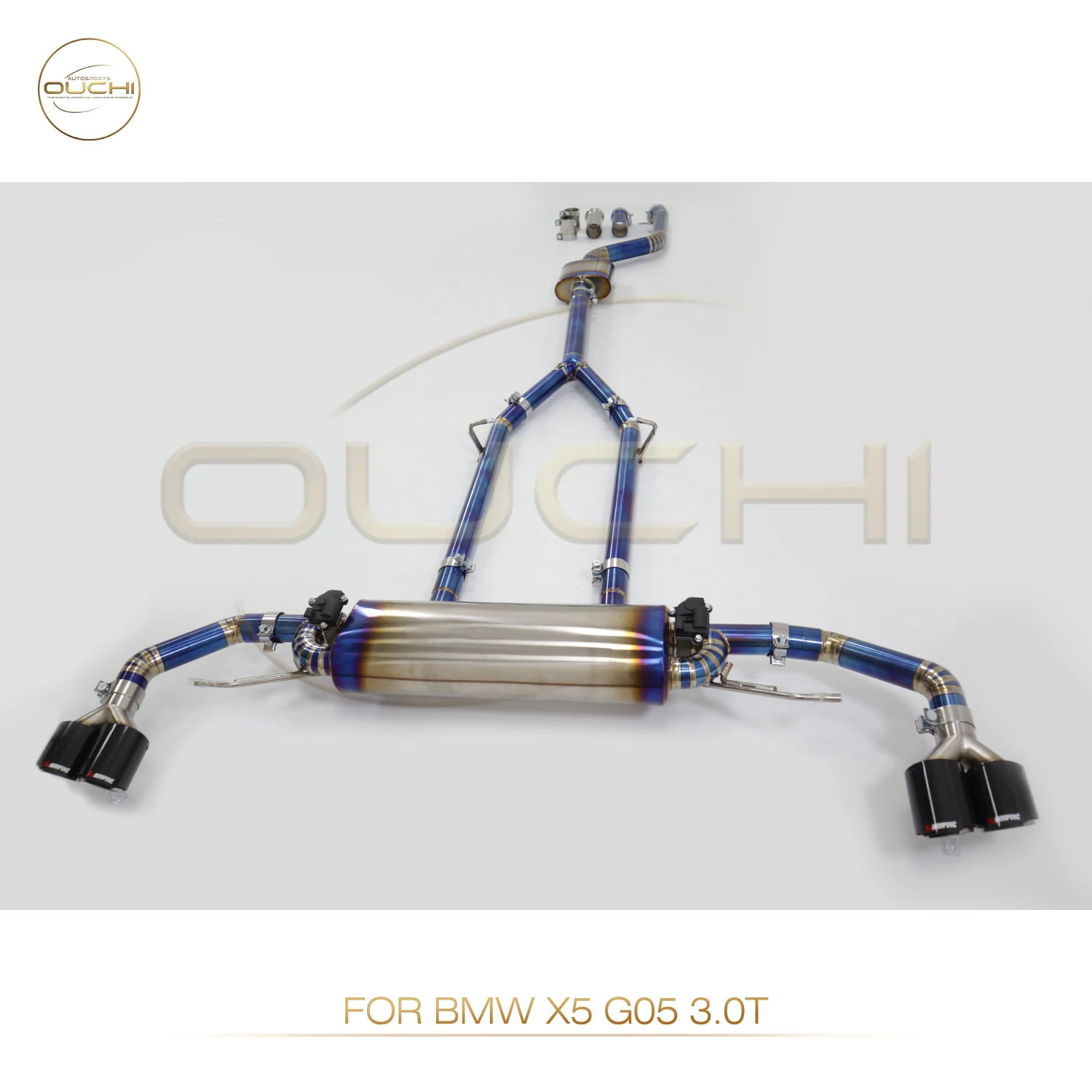 OUCHI Titanium Alloy Exhaust Catback For BMW X5 G05 3.0T With Muffler Valve Exhaust Auto Performance Spare Parts