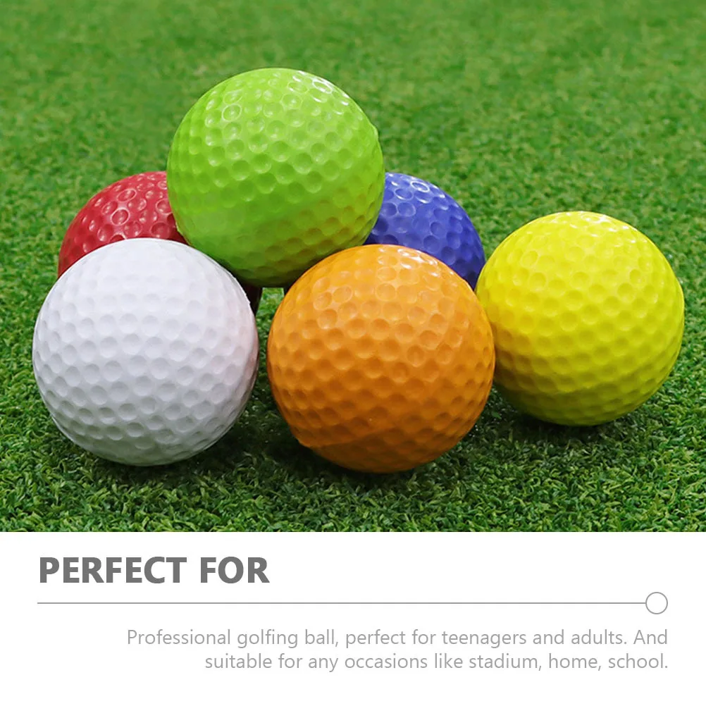 10 قطعة كرات الغولف قابلة لإعادة الاستخدام التدريب الكرة للأطفال البالغين الممارسة المهنية الصغيرة مقاومة للاهتراء ممارسة في الهواء الطلق العرض