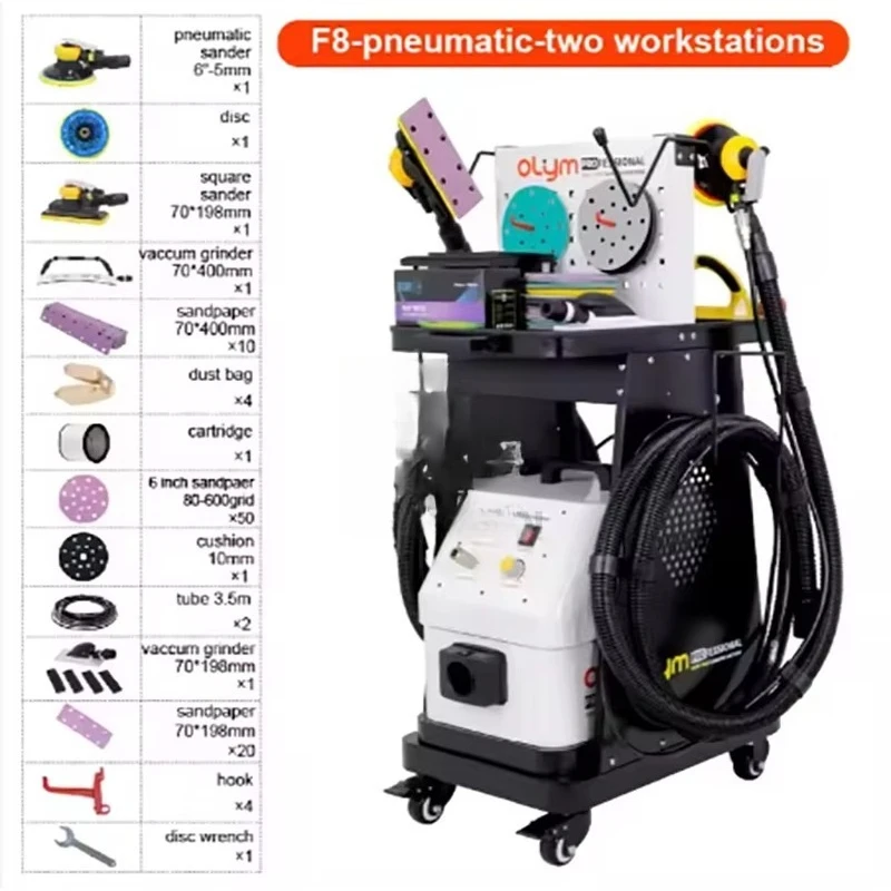 Eccentric Random orbit Sanding Machine Pneumatic air Vacuum Cleaner Sanding Machine for Car Body