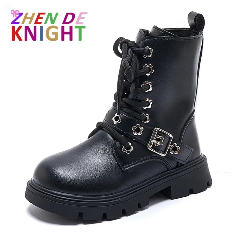 

Girls' Leather Boots 2023 New Autumn Children's Short Boots Girls' Short Boots Winter Fashion Leather Boots