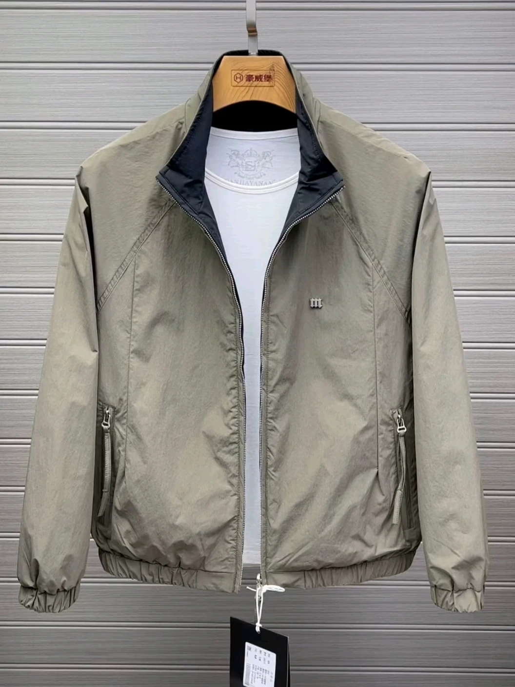 

Double-Sided Wear Casual Stand Collar Men's Jacket Fashionable Urban Style Spring Autumn High-End Feeling Versatile Outerwear